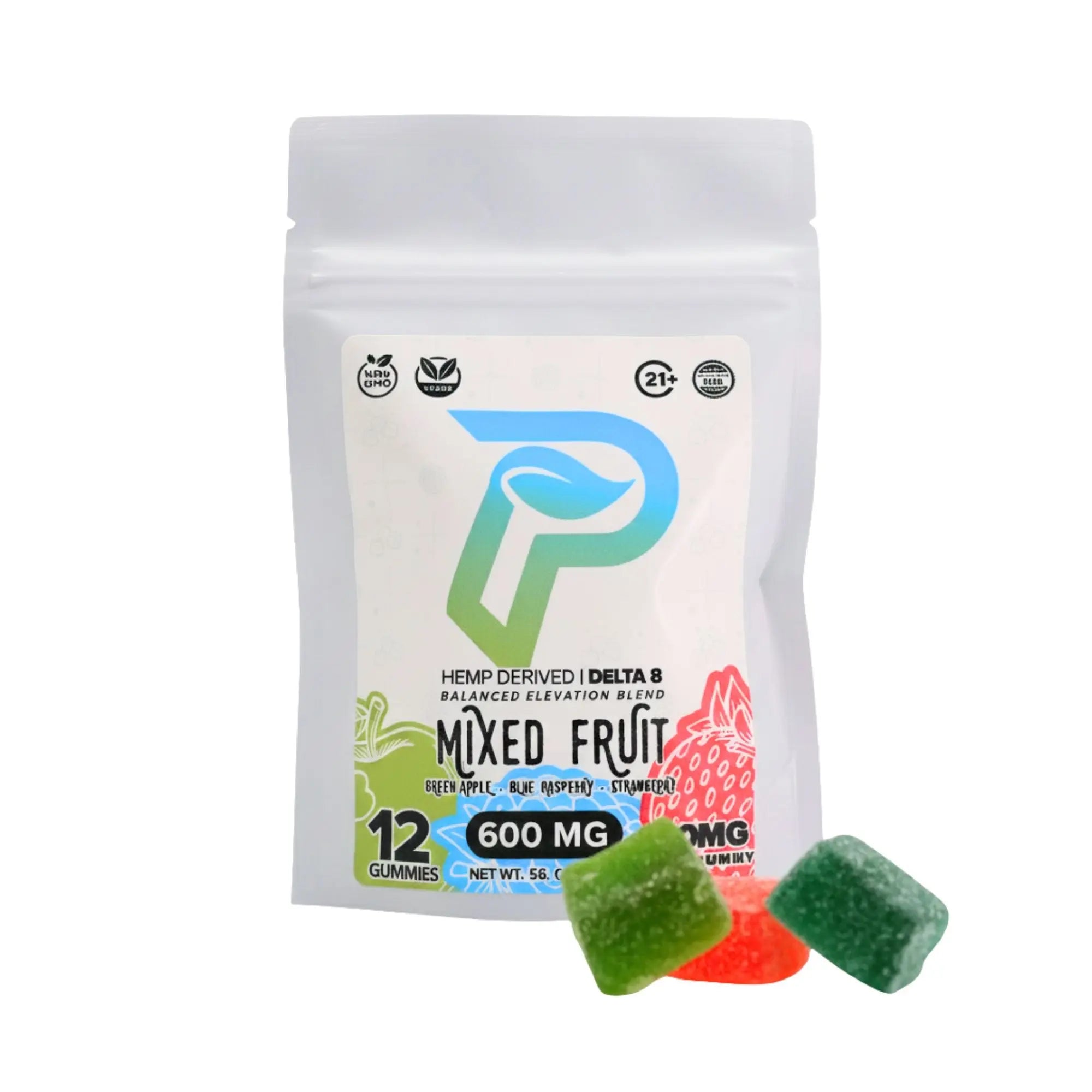 Puffy Parcel Delta 8 Mixed Fruit Gummies: The Balanced Elevation Blend (600mg) Puffy Parcel