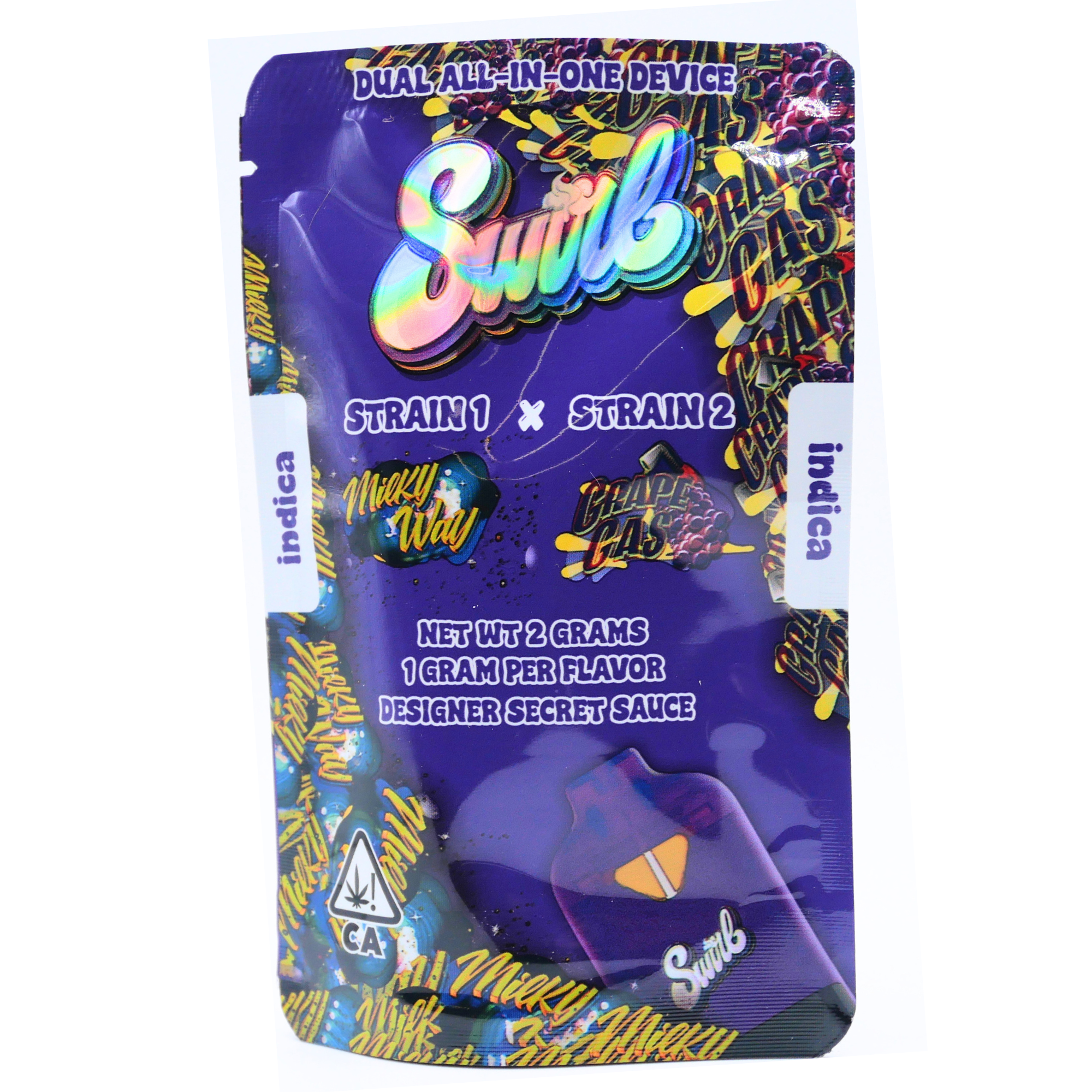 Swirl 2G Dual Chamber Disposable | Milky Way × Grape Gas Puffy Parcel