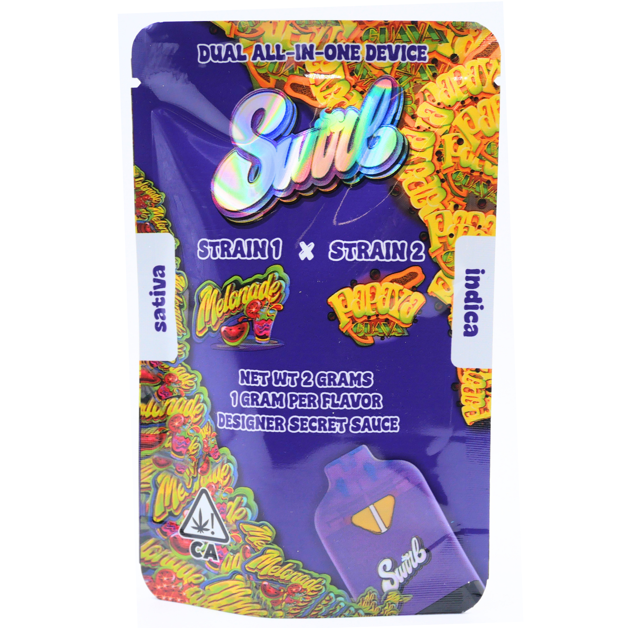 Swirl 2G Dual Chamber Disposable | Melonade × Papaya Puffy Parcel