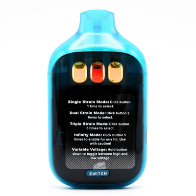 Boutiq Switch Liquid Live Diamonds rechargeable vape: Arctic Frost+ Rocket Pop + Tropic Haze (2g) Puffy Parcel