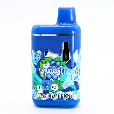 Pack Man Liquid Diamonds + Live Resin vape: Blueberry Yogurt (2g) Puffy Parcel