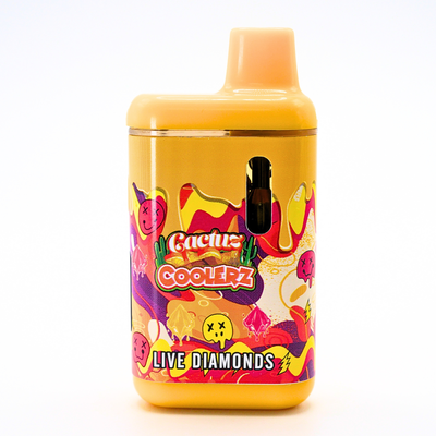 Pack Man Liquid Diamonds + Live Resin vape: Cactuz Coolerz Puffy Parcel