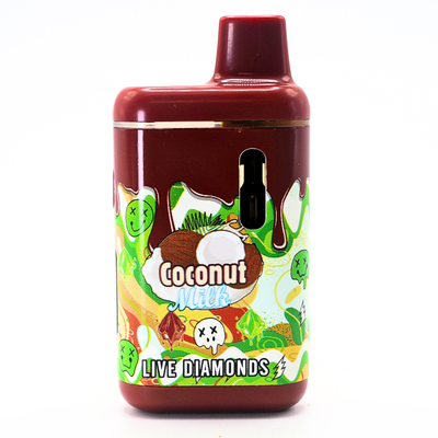 Pack Man Liquid Diamonds + Live Resin vape: Coconut Milk (2g) Puffy Parcel