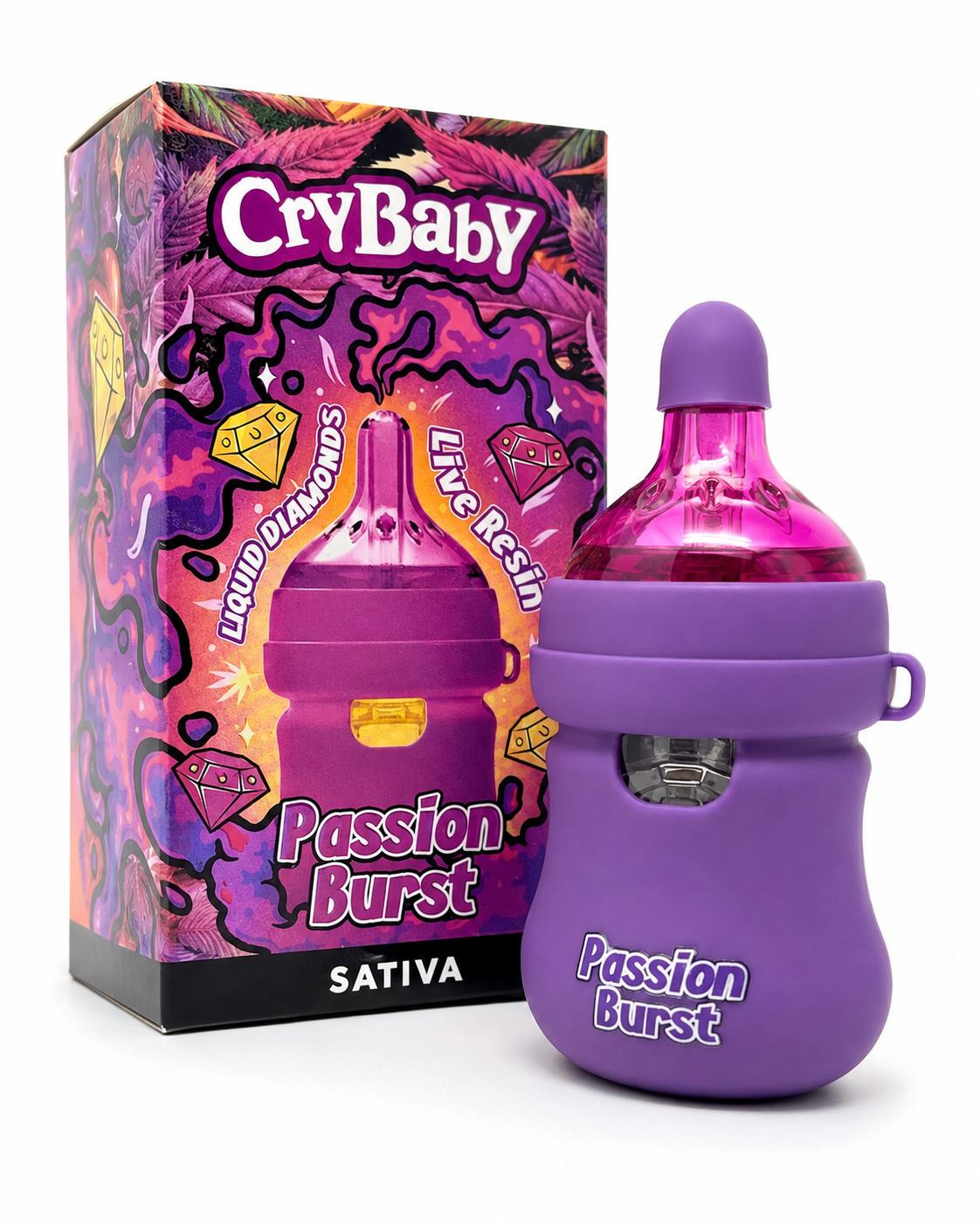 CryBaby Bottle Edition (2G) Vape | Passion Burst Puffy Parcel