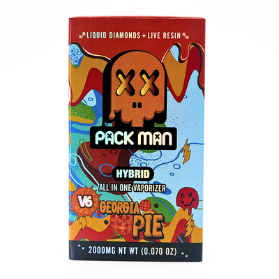 Pack Man Liquid Diamonds + Live Resin vape: Georgia Pie (2g) Puffy Parcel