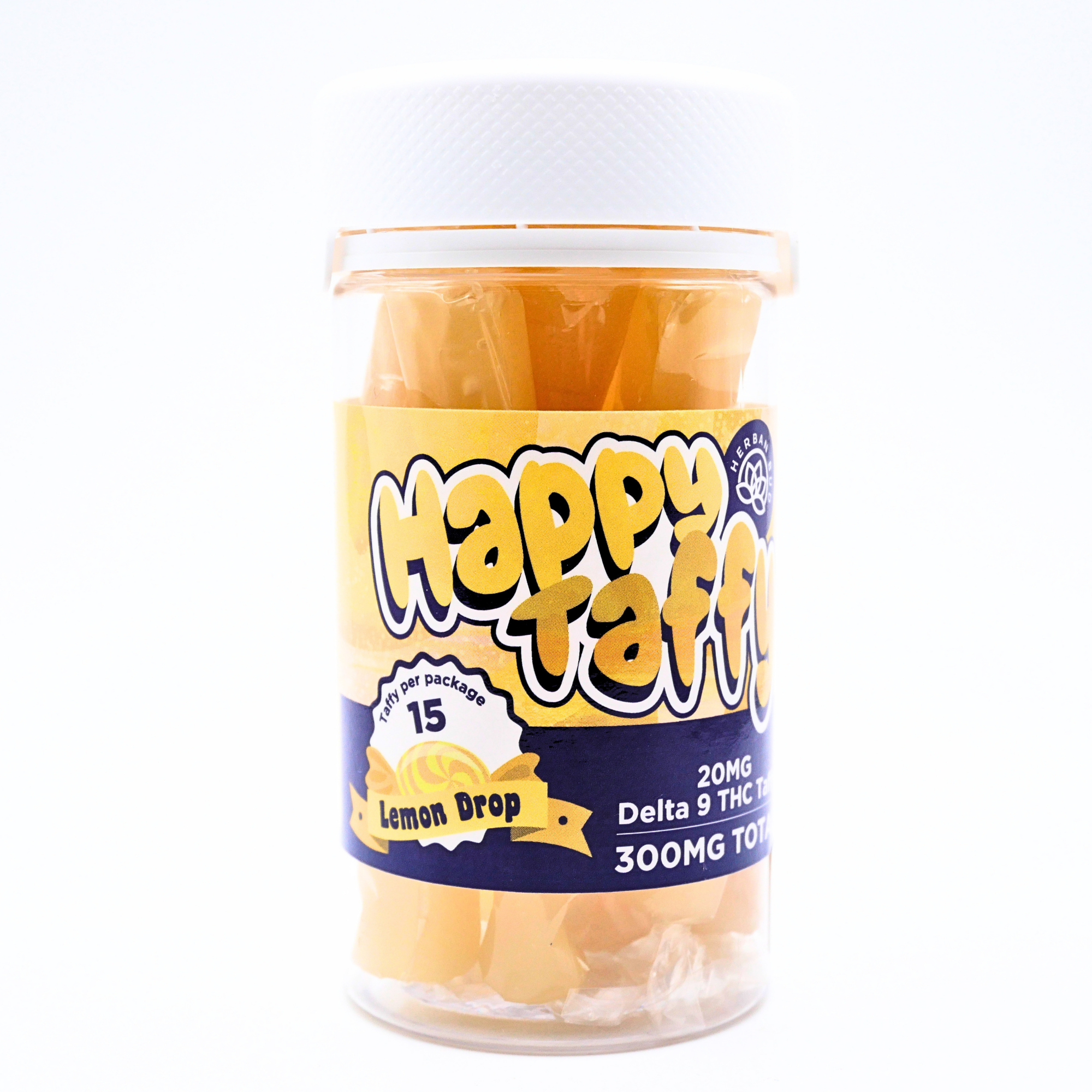 Herban Bud | Lemon Drop Happy Taffy (15ct - 300mg total) Puffy Parcel