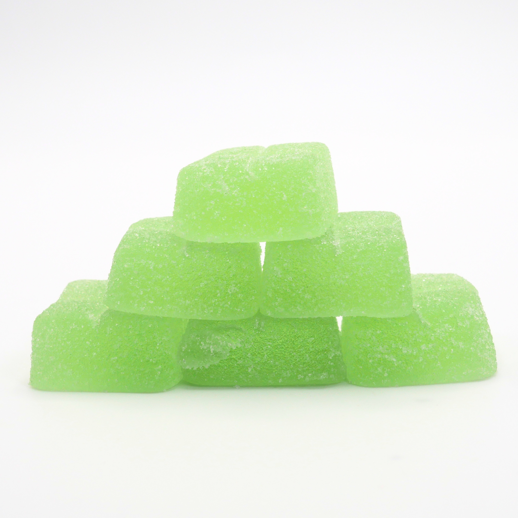 Herban Bud Live Rosin Gummies: Green Apple Puffy Parcel