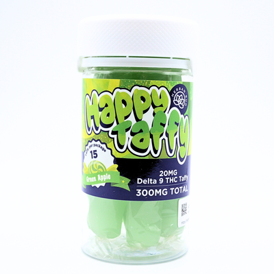 Herban Bud | Green Apple Happy Taffy (15ct - 300mg total) Puffy Parcel