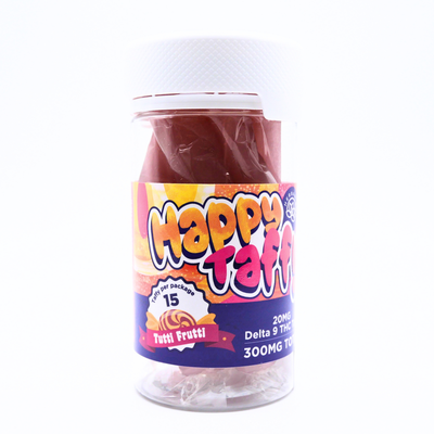 Herban Bud | Tutti Frutti Happy Taffy (15ct - 300mg total) Puffy Parcel