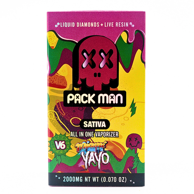 Pack Man Liquid Diamonds + Live Resin vape: Miami Yayo (2g) Puffy Parcel