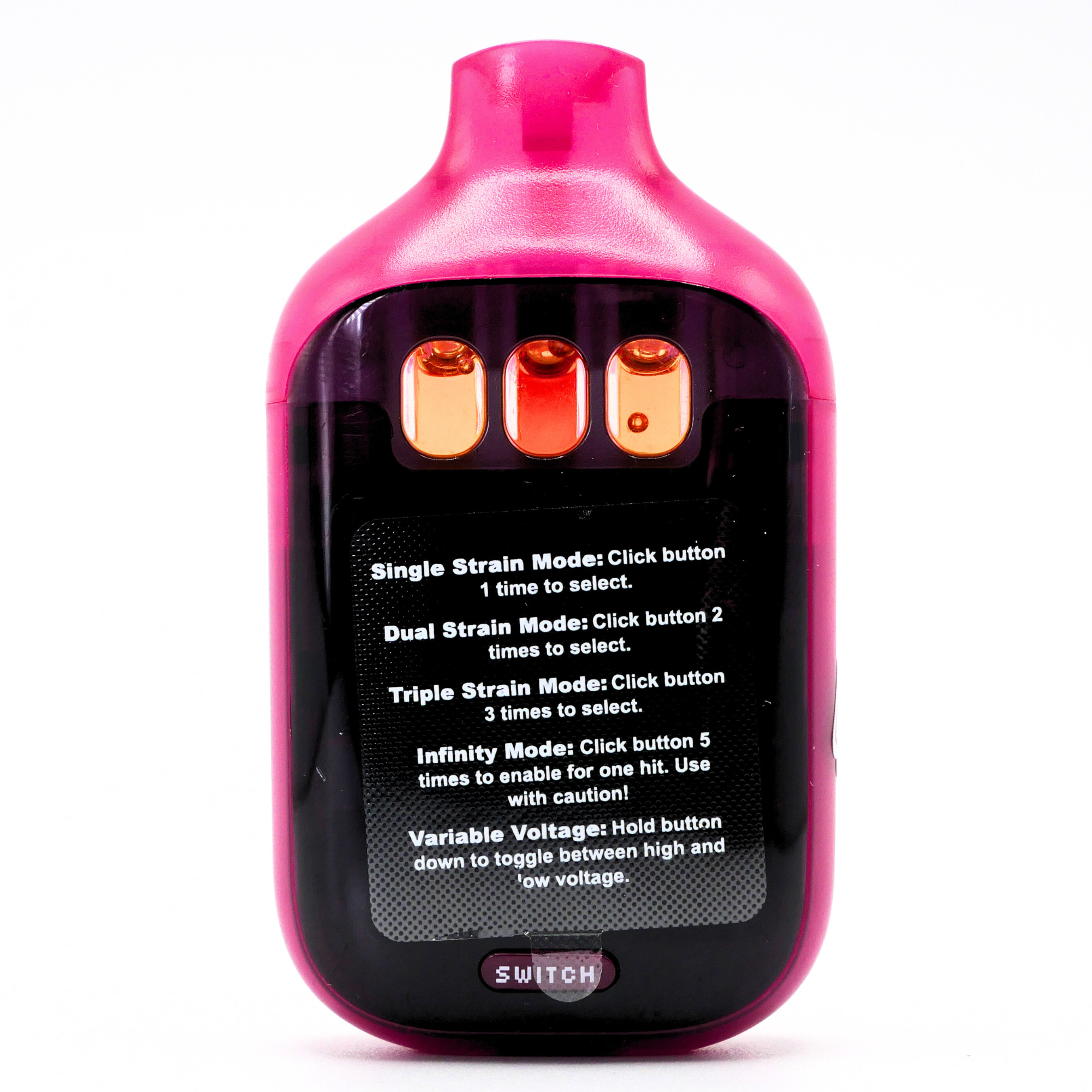 Boutiq Switch Liquid Live Diamonds rechargeable vape: Pink Z + Dragon Fruit + Tropicana (2g) Puffy Parcel