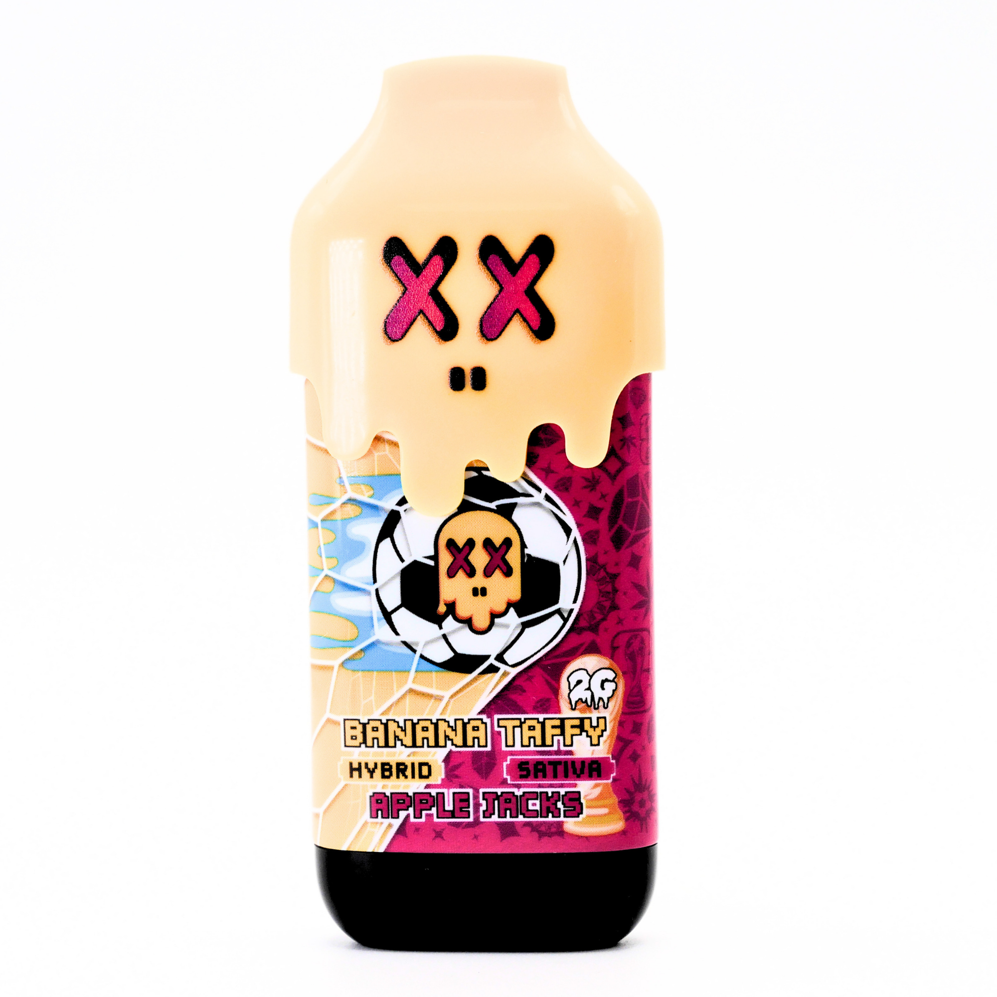 Limited World Cup Pack Man Liquid Diamonds + Live Resin vape: Banana Taffy X Apple Jacks Puffy Parcel