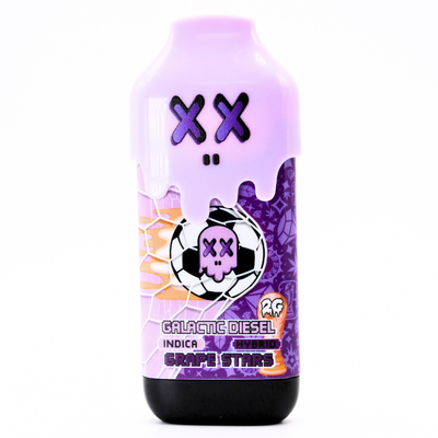 Limited World Cup Pack Man Liquid Diamonds + Live Resin Vape:Galactic Diesel (Indica) + Grape Stars (Hybrid)(2g) Puffy Parcel