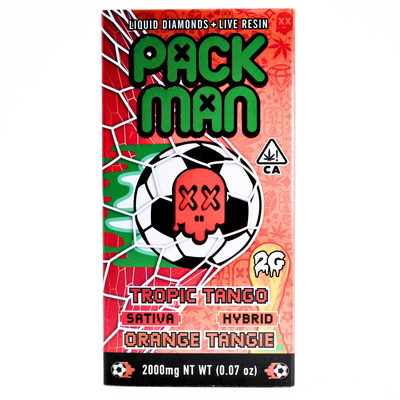 Limited World Cup Pack Man Liquid Diamonds + Live Resin Vape: Tropic Tango X Orange Tangie Puffy Parcel