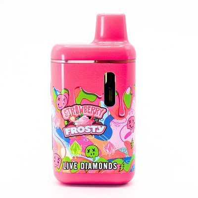 Pack Man Liquid Diamonds + Live Resin vape: Strawberry Frosty (2g) Puffy Parcel