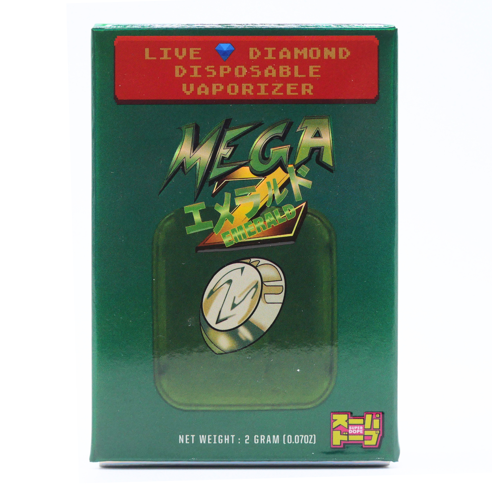 Super Dope 2G Disposable | Mega Emerald Puffy Parcel
