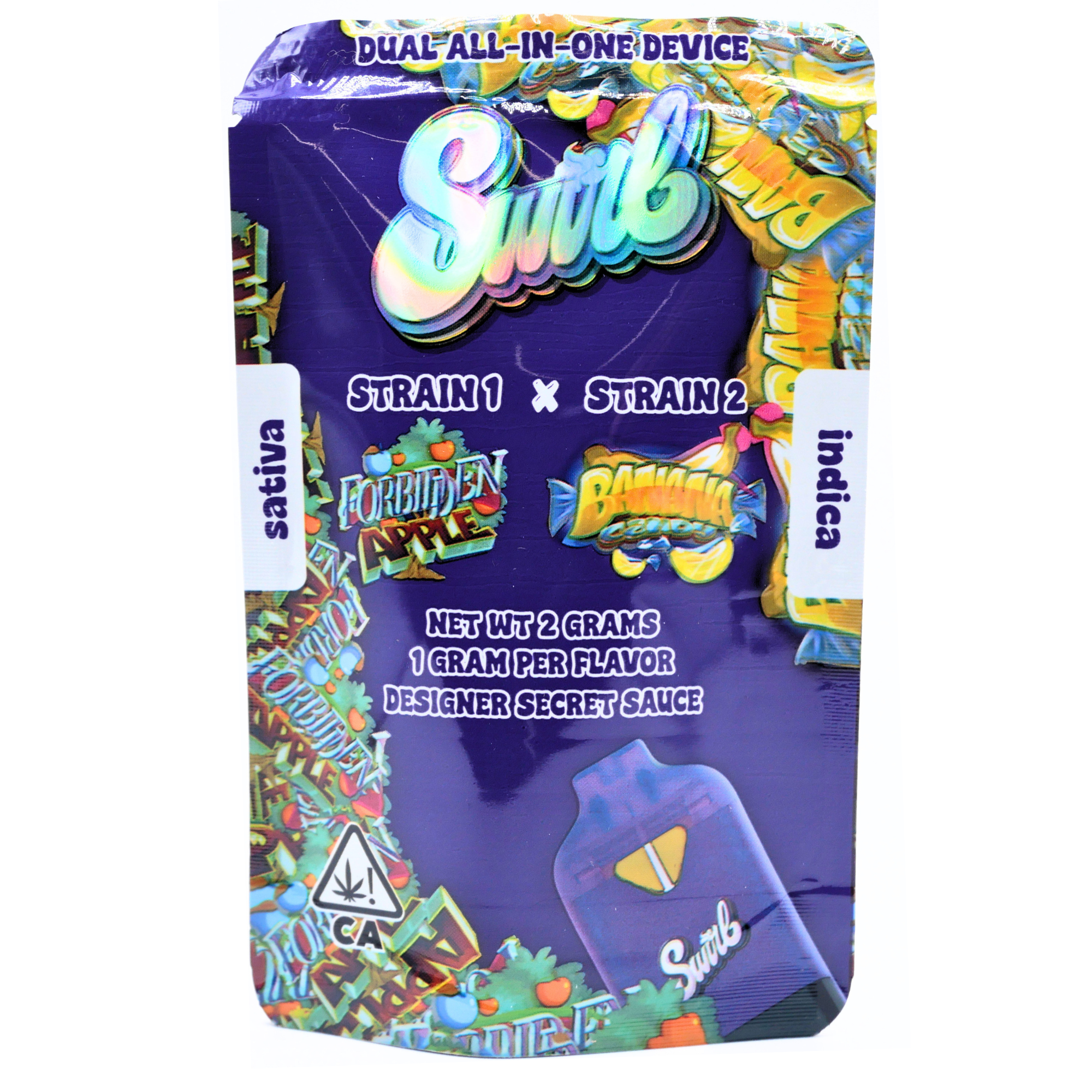 Swirl 2G Dual Chamber Disposable | Forbidden Apple × Banana Candy Puffy Parcel