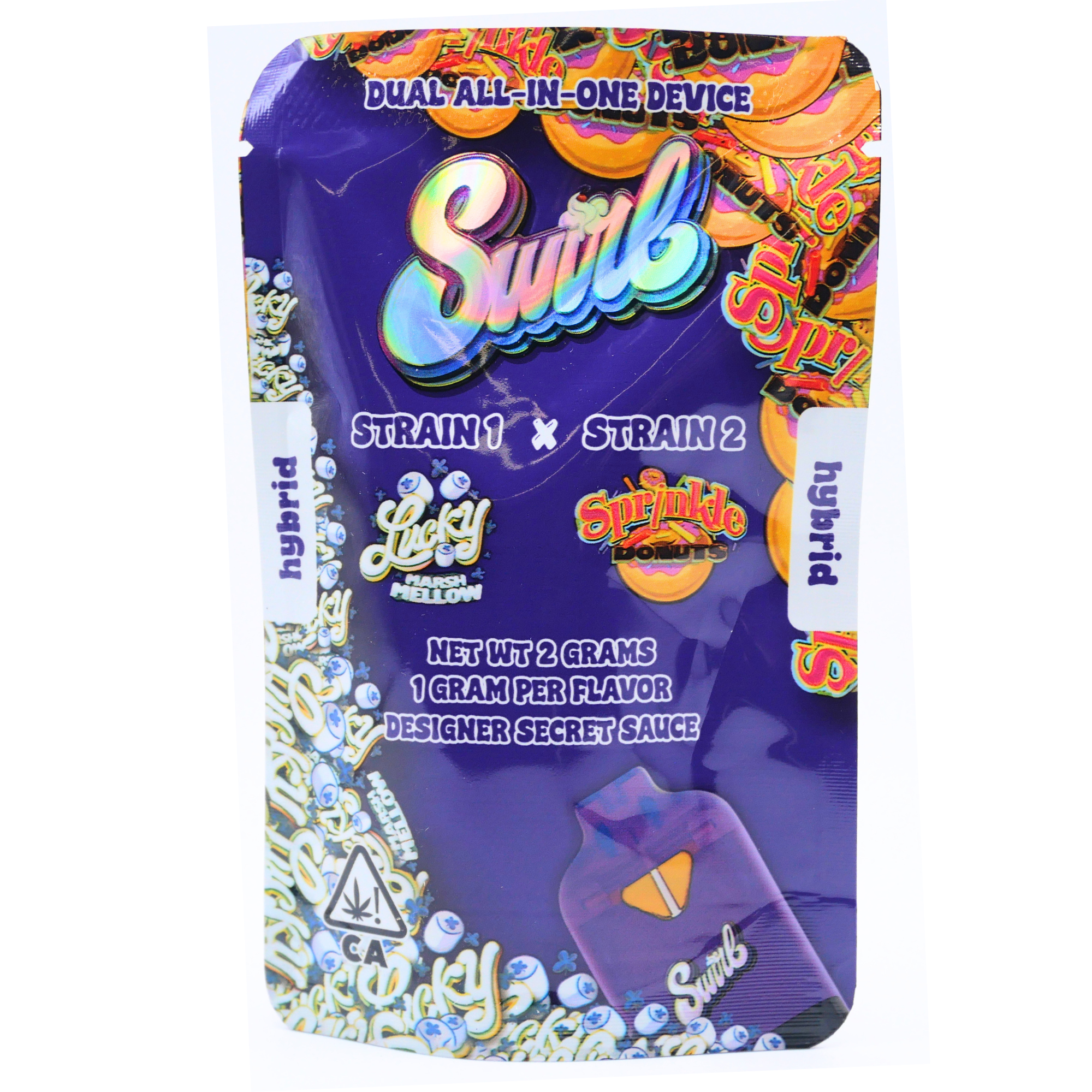 Swirl 2G Dual Chamber Disposable | Lucky Marshmellow × Sprinkle Donut Puffy Parcel